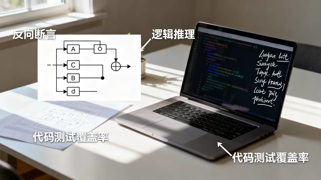反向断言在逻辑推理中有什么作用，反向断言如何帮助提高代码测试覆盖率？