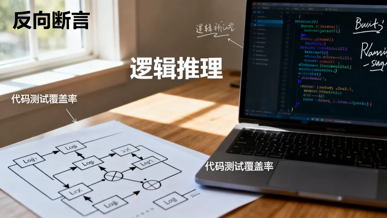 反向断言在逻辑推理中有什么作用，反向断言如何帮助提高代码测试覆盖率？