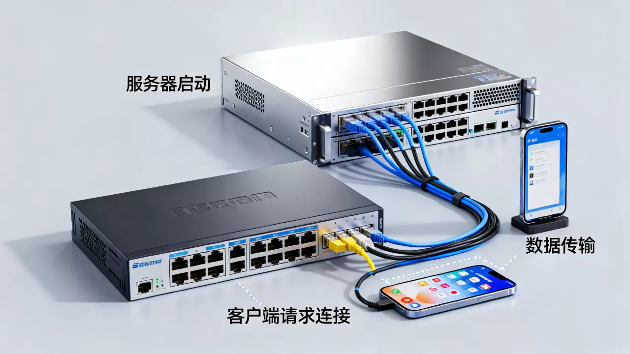 服务器与客户端运行顺序是怎样的，怎么设置？