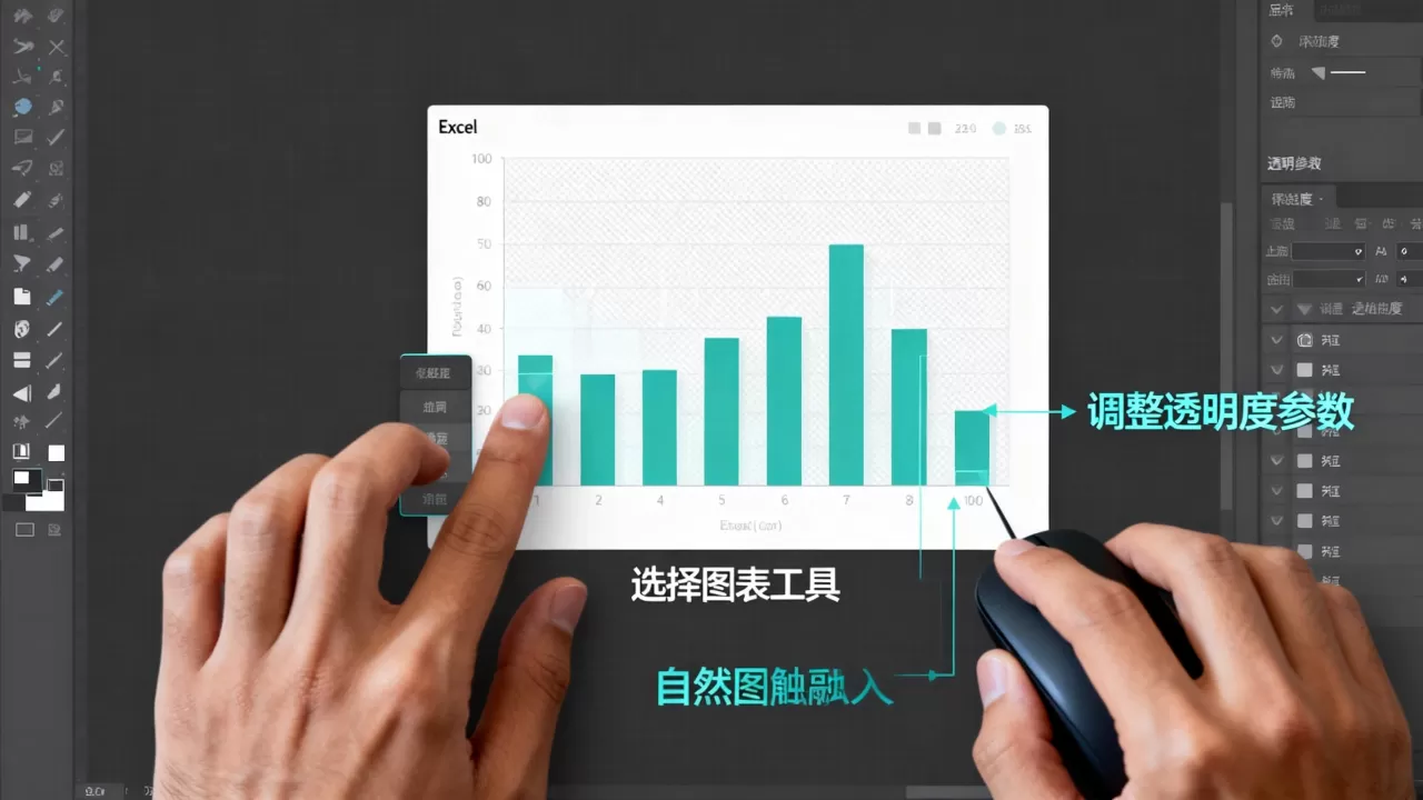 如何让Excel图表背景透明，透明度怎么调整
