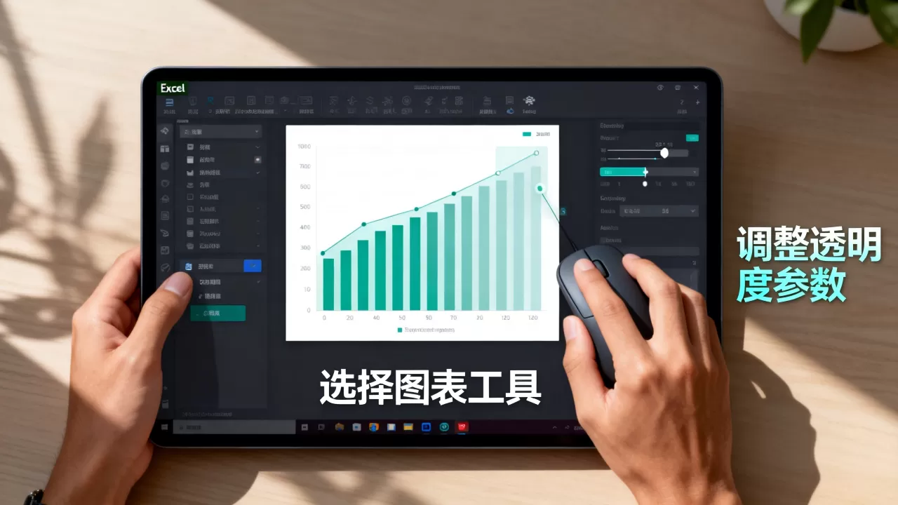 如何让Excel图表背景透明，透明度怎么调整