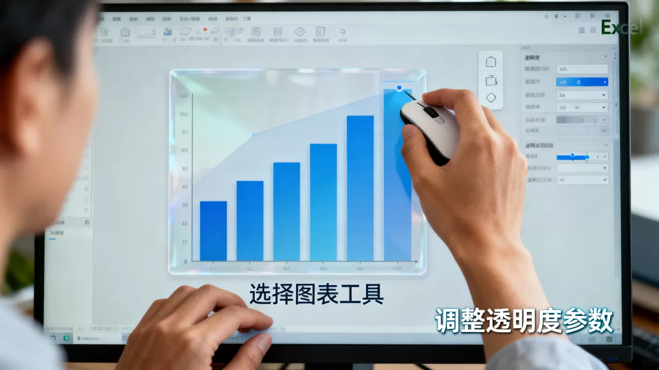 如何让Excel图表背景透明，透明度怎么调整