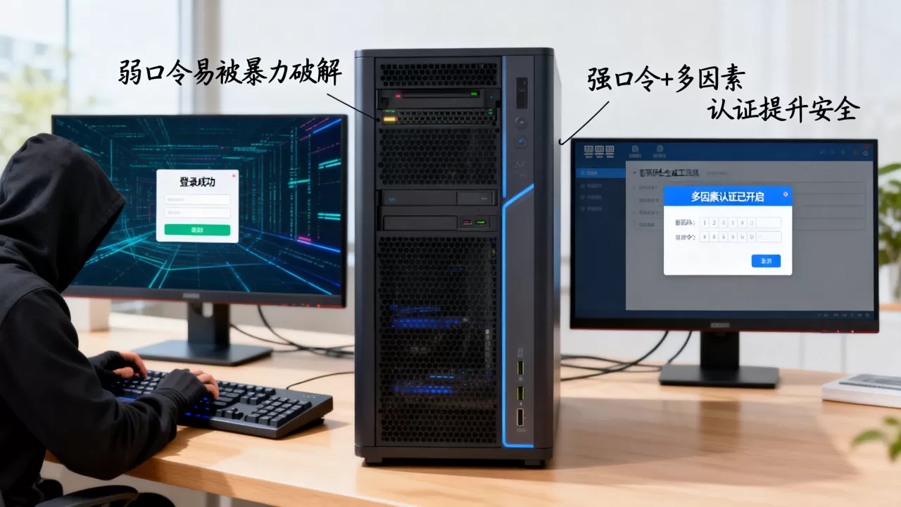 服务器弱口令被黑客利用有哪些危害？，如何防范