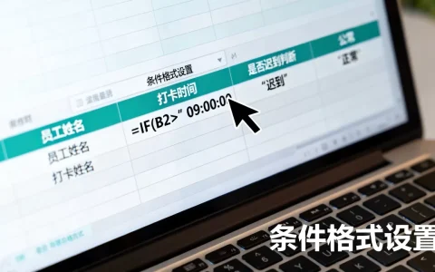 电子表格中如何判断是否迟到？，条件格式怎么用？