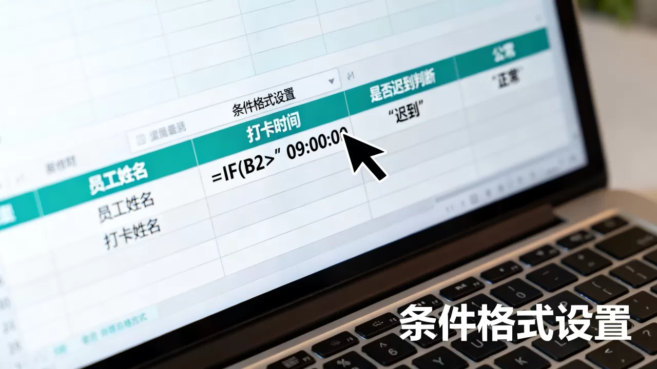 电子表格中如何判断是否迟到?,条件格式怎么用? 电子表格中如何判断是否迟到?,条件格式怎么用?