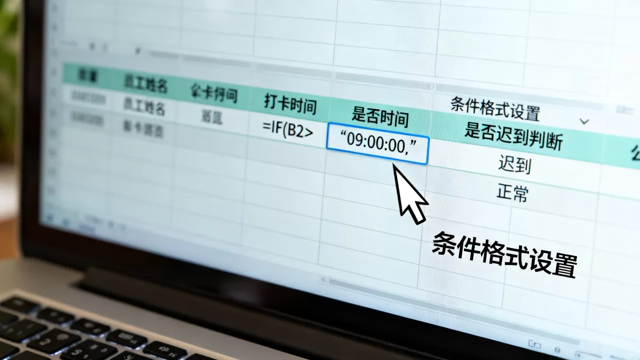电子表格中如何判断是否迟到?,条件格式怎么用? 电子表格中如何判断是否迟到?,条件格式怎么用?