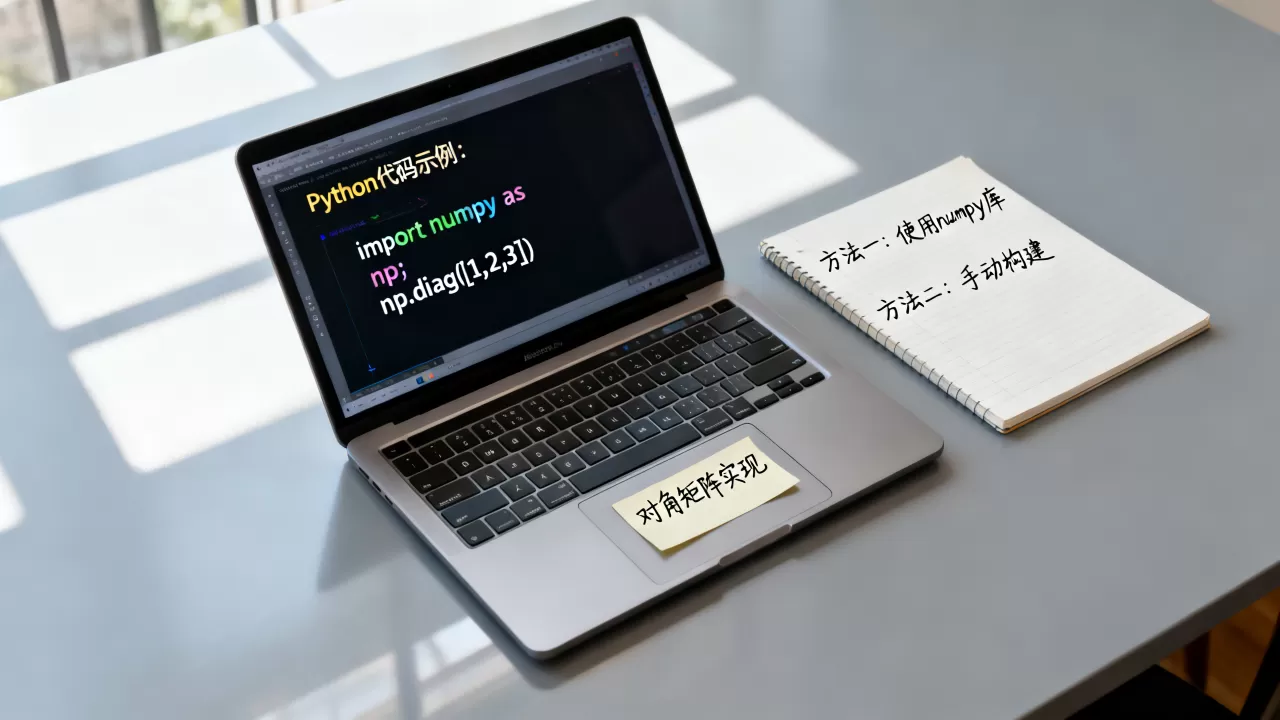 Python如何实现对角矩阵，有哪些方法？