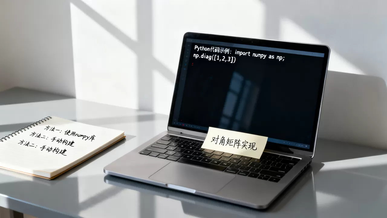 Python如何实现对角矩阵，有哪些方法？