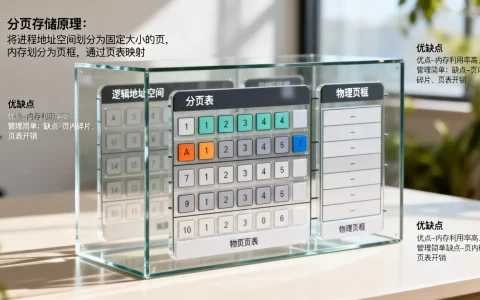 分页存储每个进程的原理是什么？，有什么优缺点？