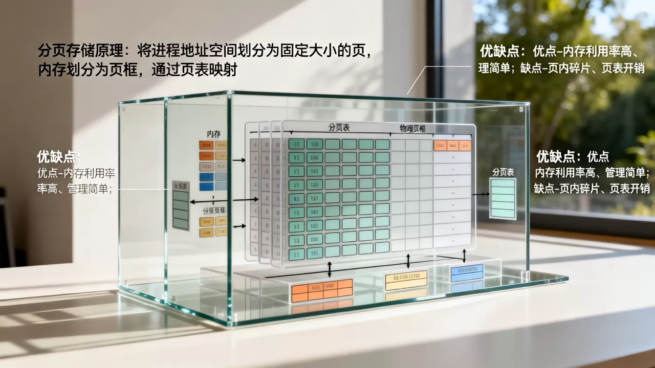 分页存储每个进程的原理是什么?,有什么优缺点? 分页存储每个进程的原理是什么?,有什么优缺点?