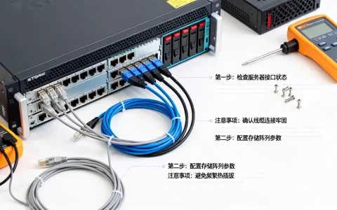 服务器连存储的具体操作步骤是什么，有哪些注意事项？