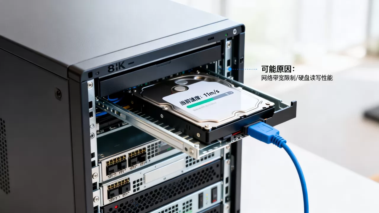 服务器拷贝速度只有11m太慢怎么办，为什么这么慢