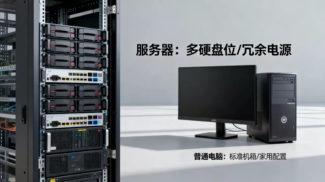 服务器和普通电脑有什么区别,日常使用怎么选？