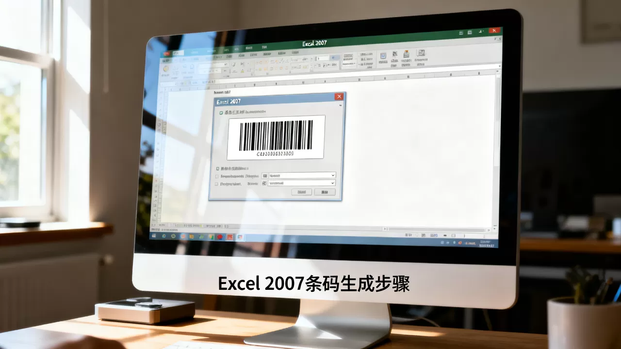 Excel 2007条码怎么生成？，怎么做