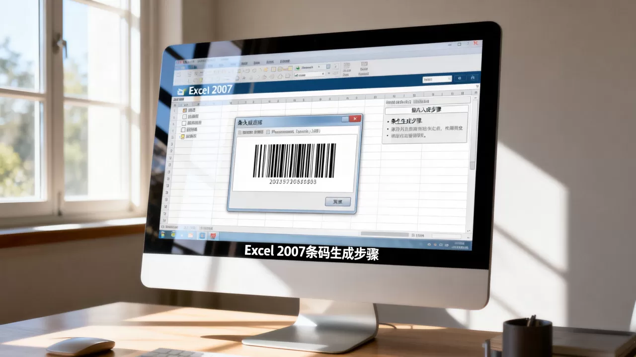 Excel 2007条码怎么生成？，怎么做