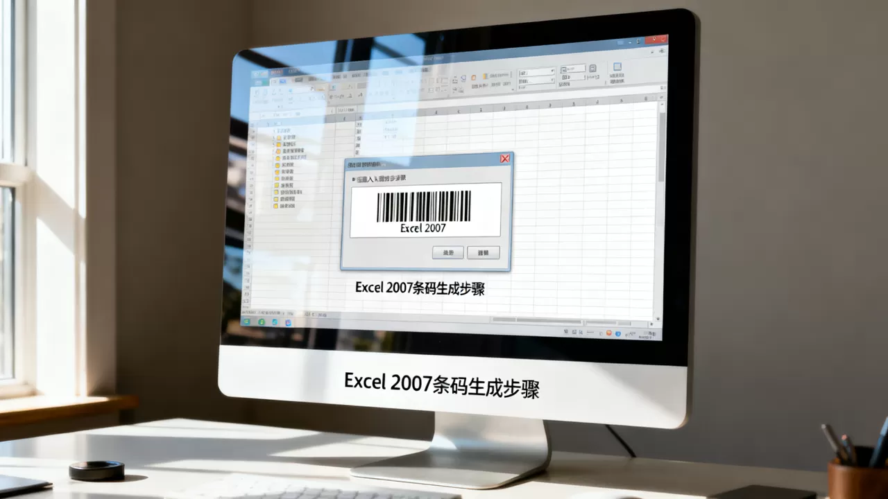 Excel 2007条码怎么生成？，怎么做