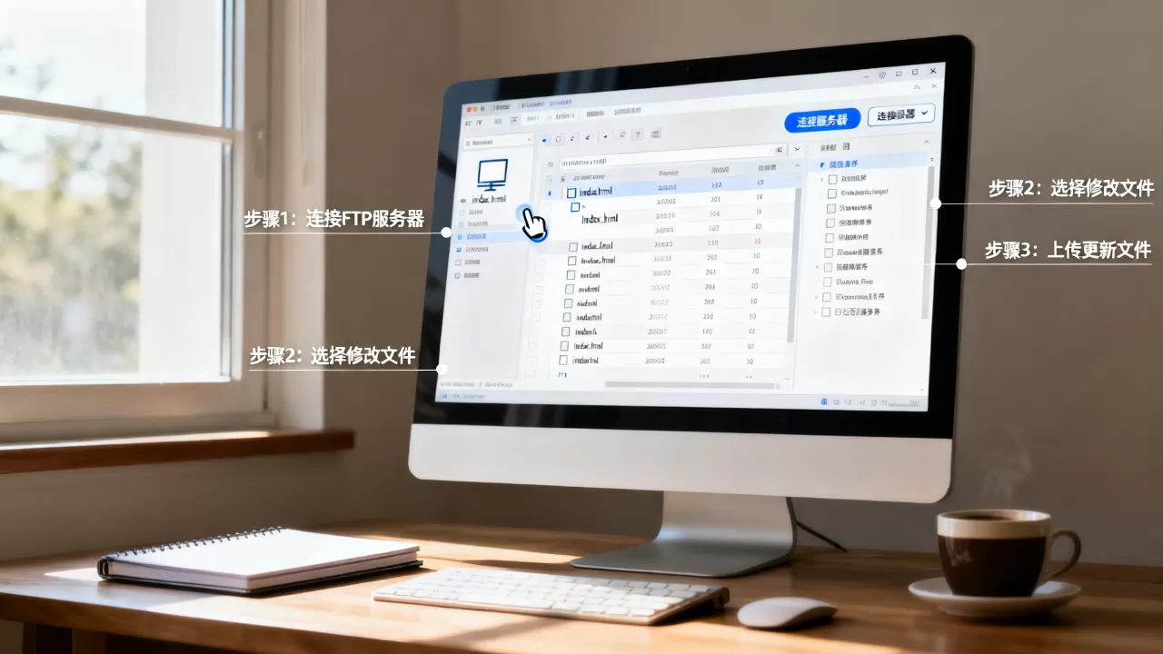 FTP服务器如何修改网页？，操作步骤有哪些？