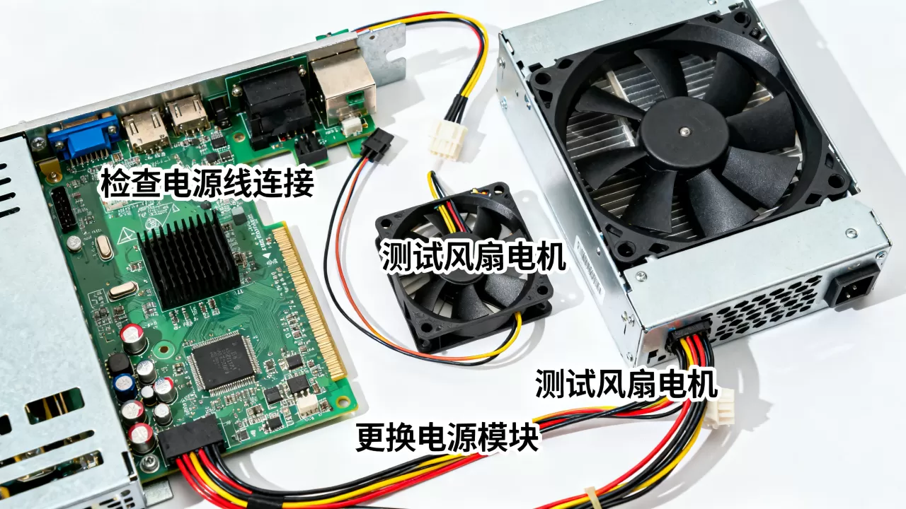 服务器电源风扇不转无电源输出是什么原因?,怎么解决? 服务器电源风扇不转无电源输出是什么原因?,怎么解决?