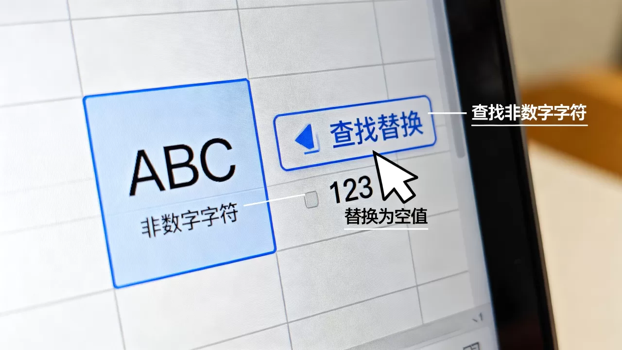 非数字字符在电子表格中怎么删除，如何避免错误