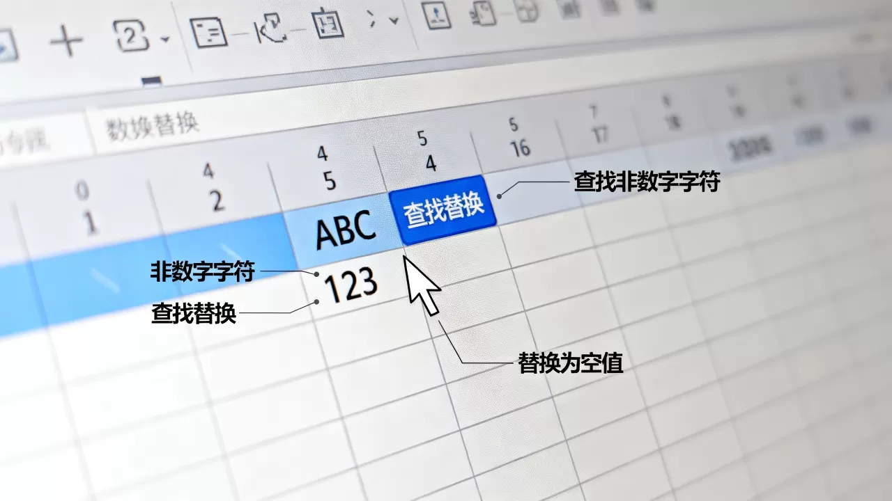 非数字字符在电子表格中怎么删除，如何避免错误