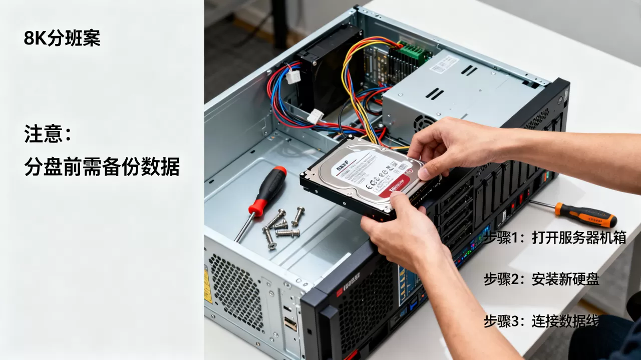 服务器分d盘时需要注意哪些事项，怎么操作？