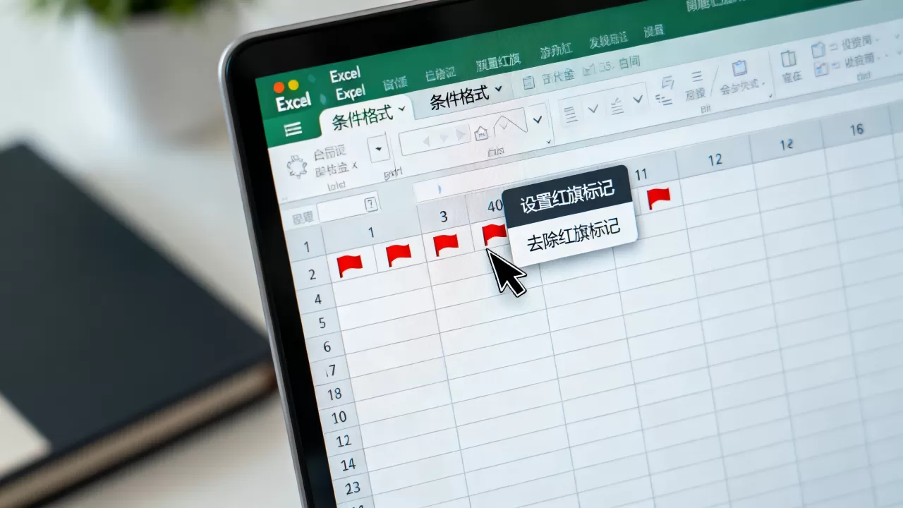 Excel表格中的条件格式红旗标记怎么设置,怎么去掉 Excel表格中的条件格式红旗标记怎么设置,怎么去掉
