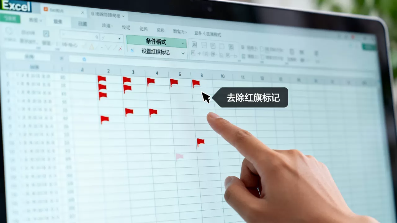 Excel表格中的条件格式红旗标记怎么设置,怎么去掉 Excel表格中的条件格式红旗标记怎么设置,怎么去掉