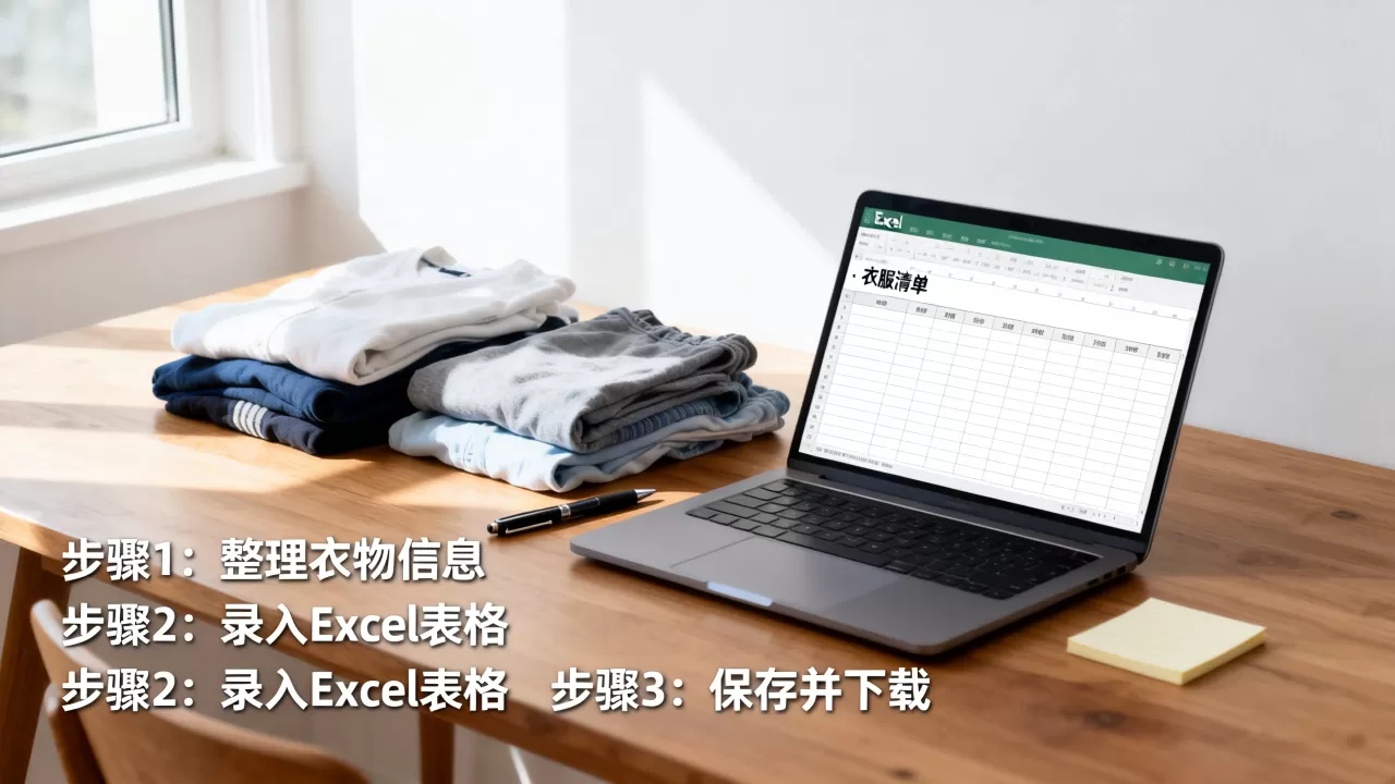 如何用excel制作衣服清单，怎么下载？