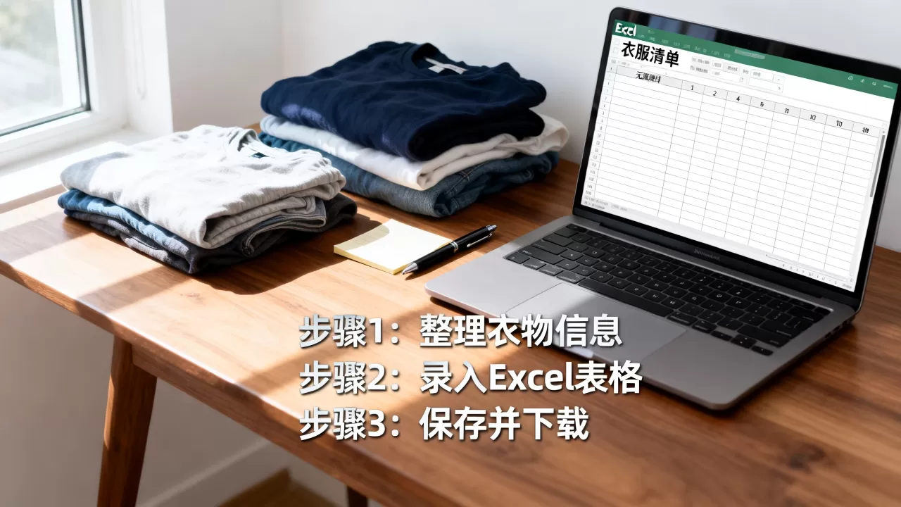 如何用excel制作衣服清单，怎么下载？