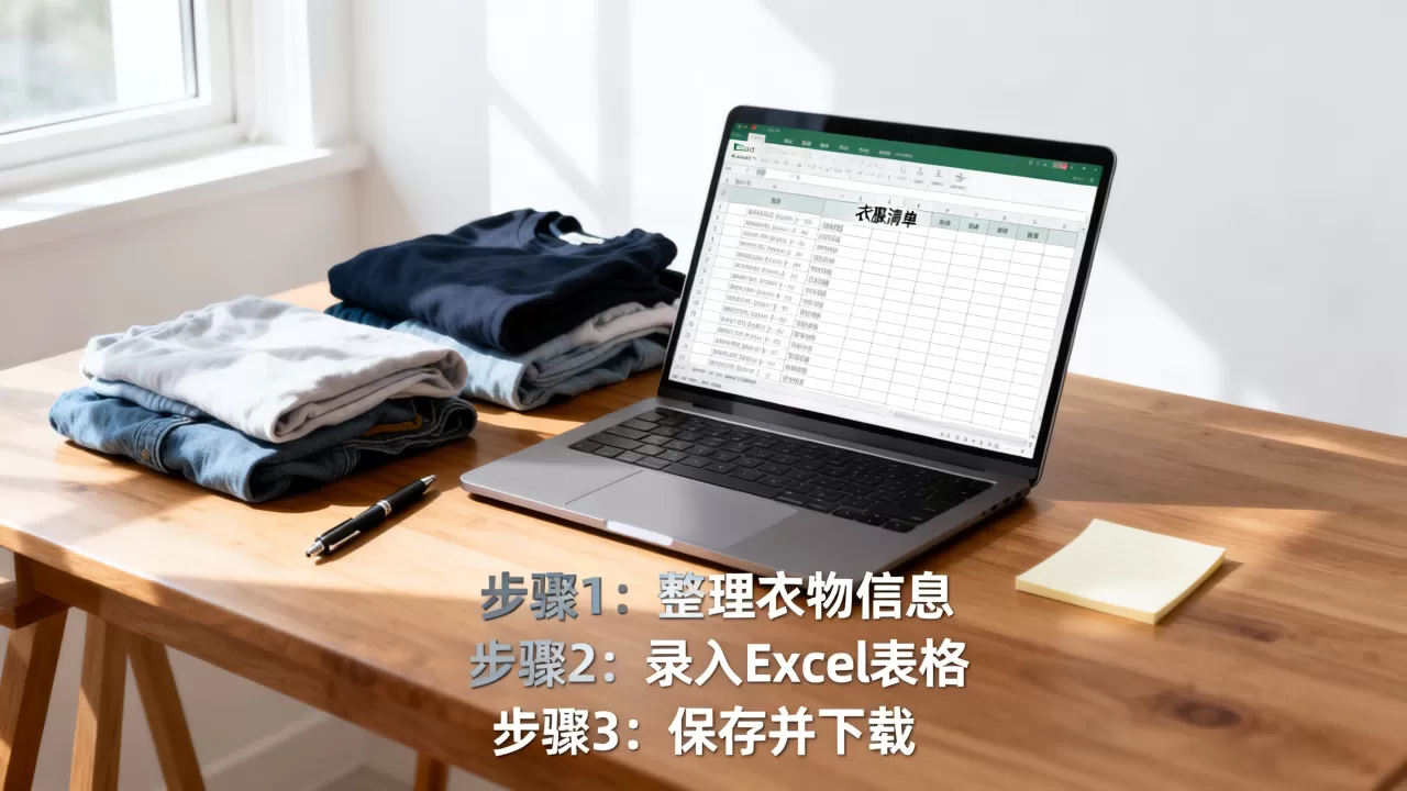 如何用excel制作衣服清单，怎么下载？