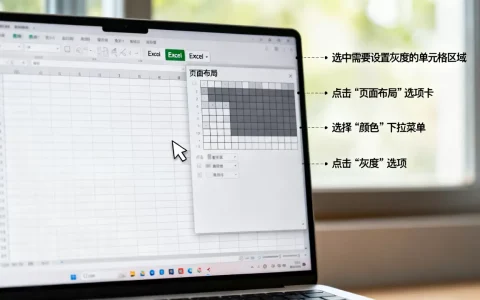 在Excel中如何设置灰度，具体步骤是什么？