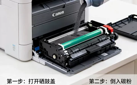 佳能lbp9100cdn怎么加粉？，如何加粉