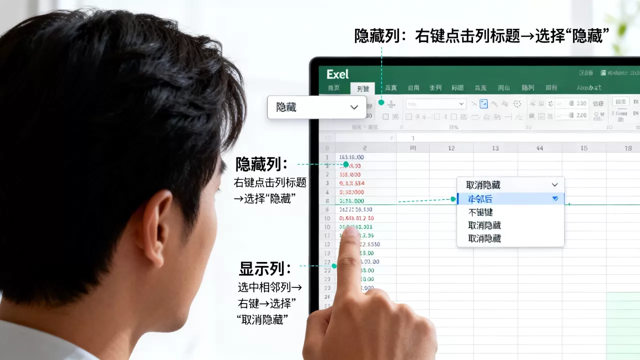 Excel列怎么隐藏和显示，有哪些技巧？
