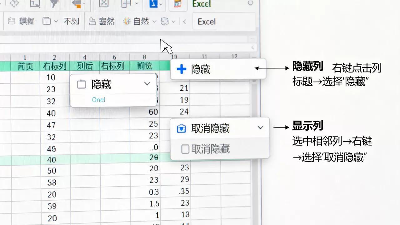 Excel列怎么隐藏和显示，有哪些技巧？