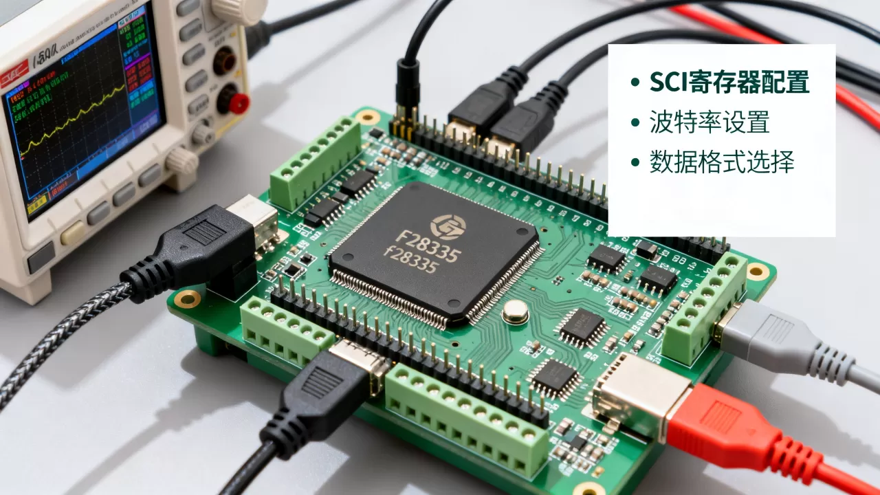 f28335串行通信sci如何设置，怎么用