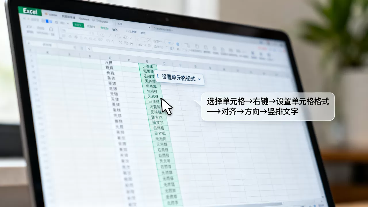 excel表格竖写如何实现？，竖写怎么设置？
