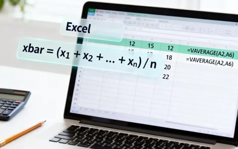 Excel中如何计算xbar，xbar计算公式是什么？
