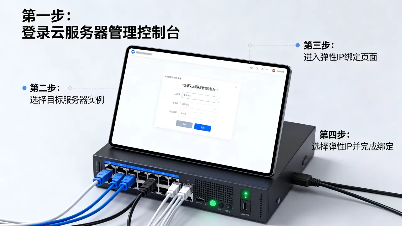 服务器绑定弹性IP的步骤是什么？，怎么操作