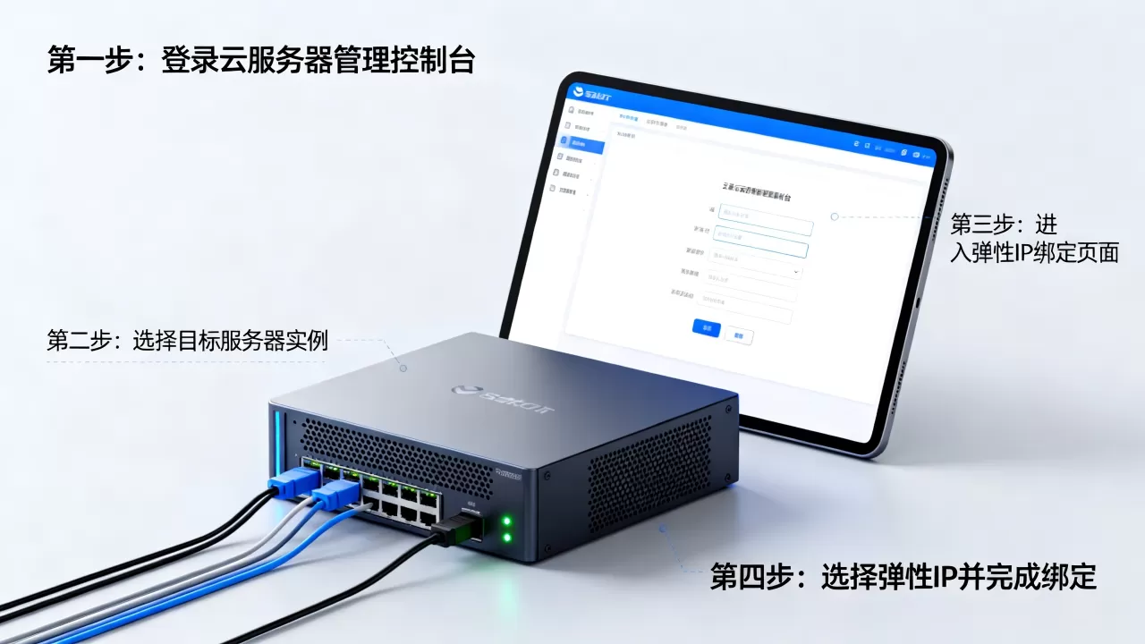 服务器绑定弹性IP的步骤是什么？，怎么操作