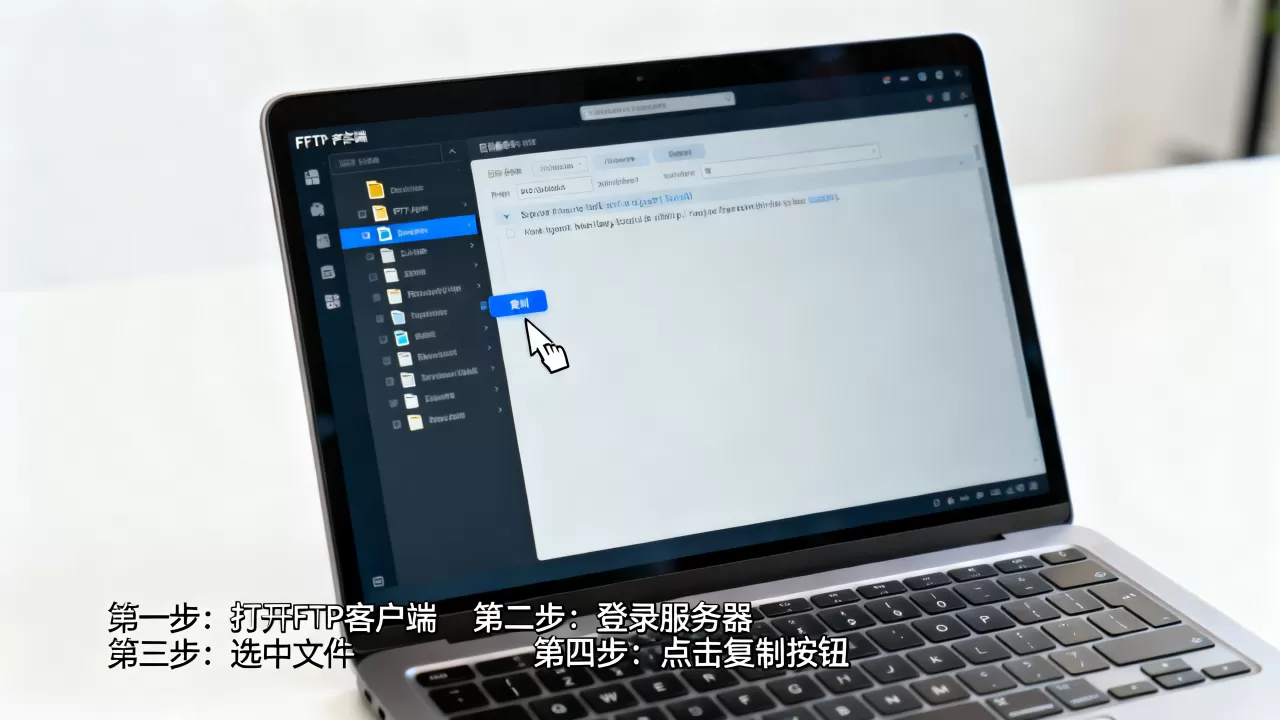 如何在ftp服务器内复制文件？,怎么操作