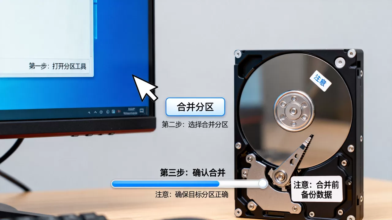 分区合并的具体操作步骤是什么, 有哪些注意事项 分区合并的具体操作步骤是什么, 有哪些注意事项