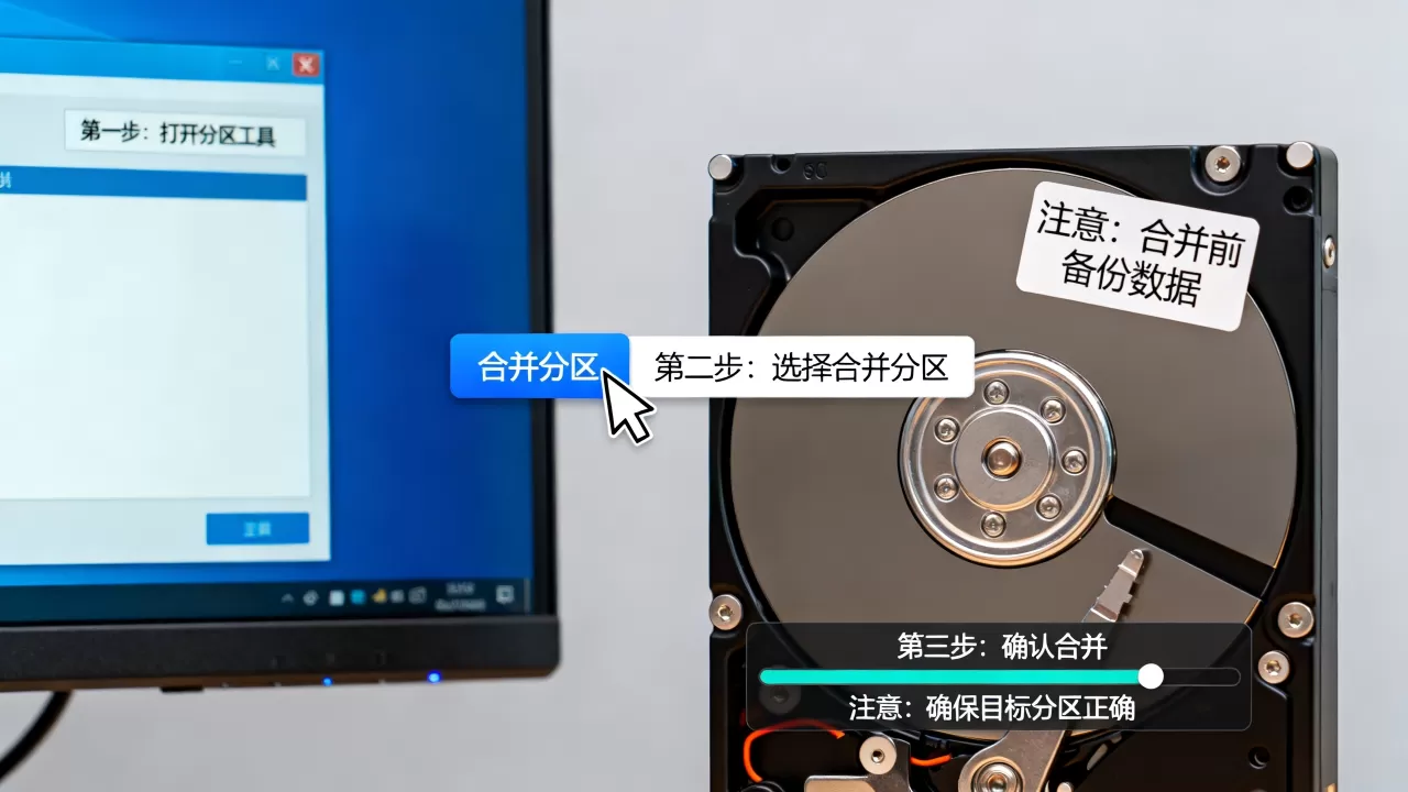 分区合并的具体操作步骤是什么, 有哪些注意事项 分区合并的具体操作步骤是什么, 有哪些注意事项