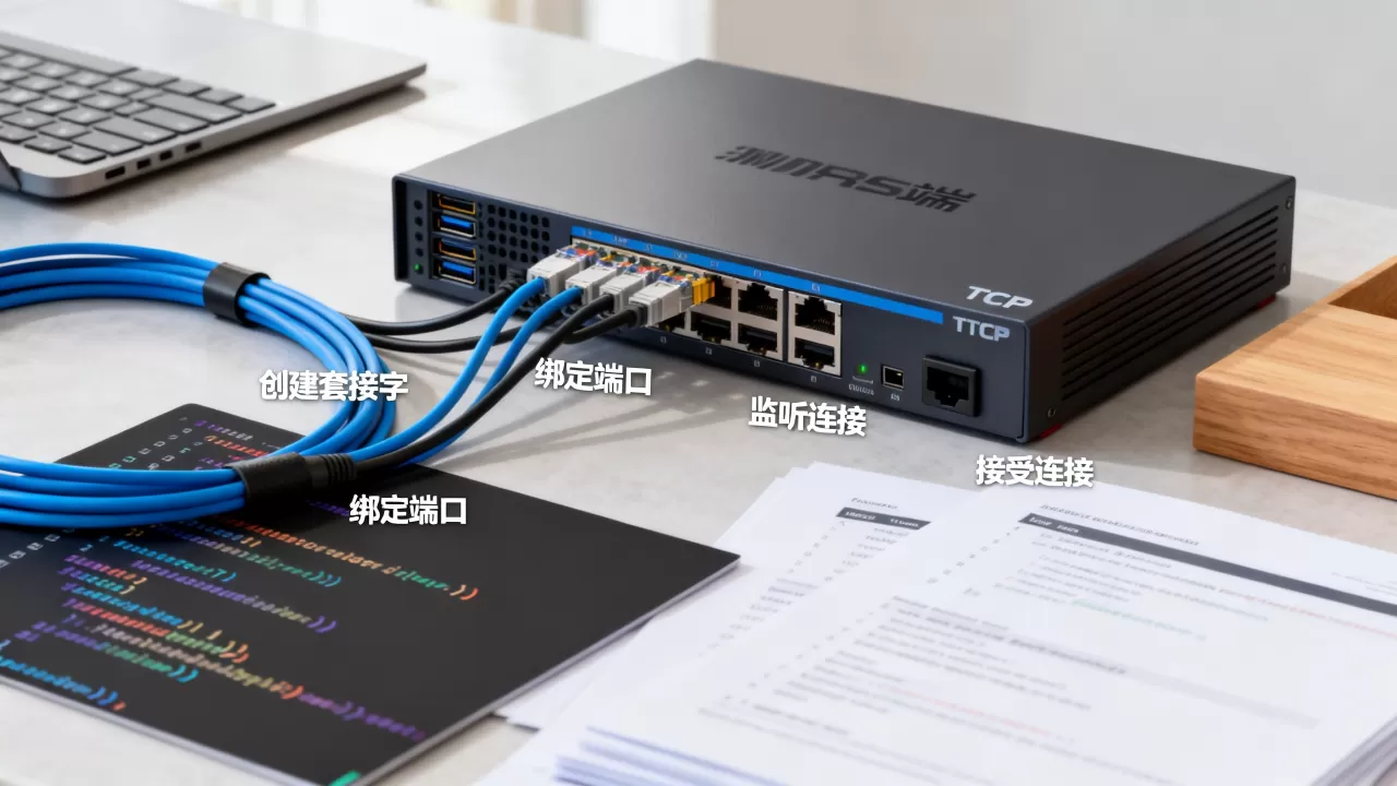 服务器端TCP通信实例怎么做?,有哪些步骤? 服务器端TCP通信实例怎么做?,有哪些步骤?
