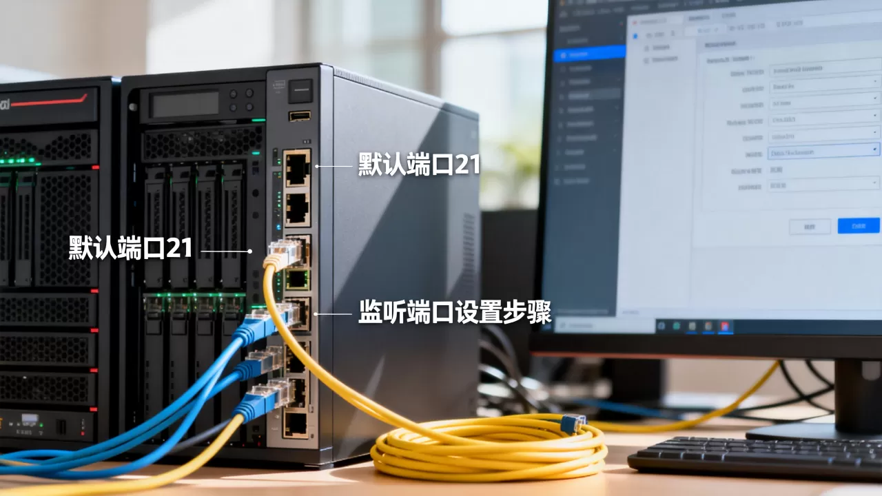 FTP服务器监听端口怎么设置，默认端口是多少？