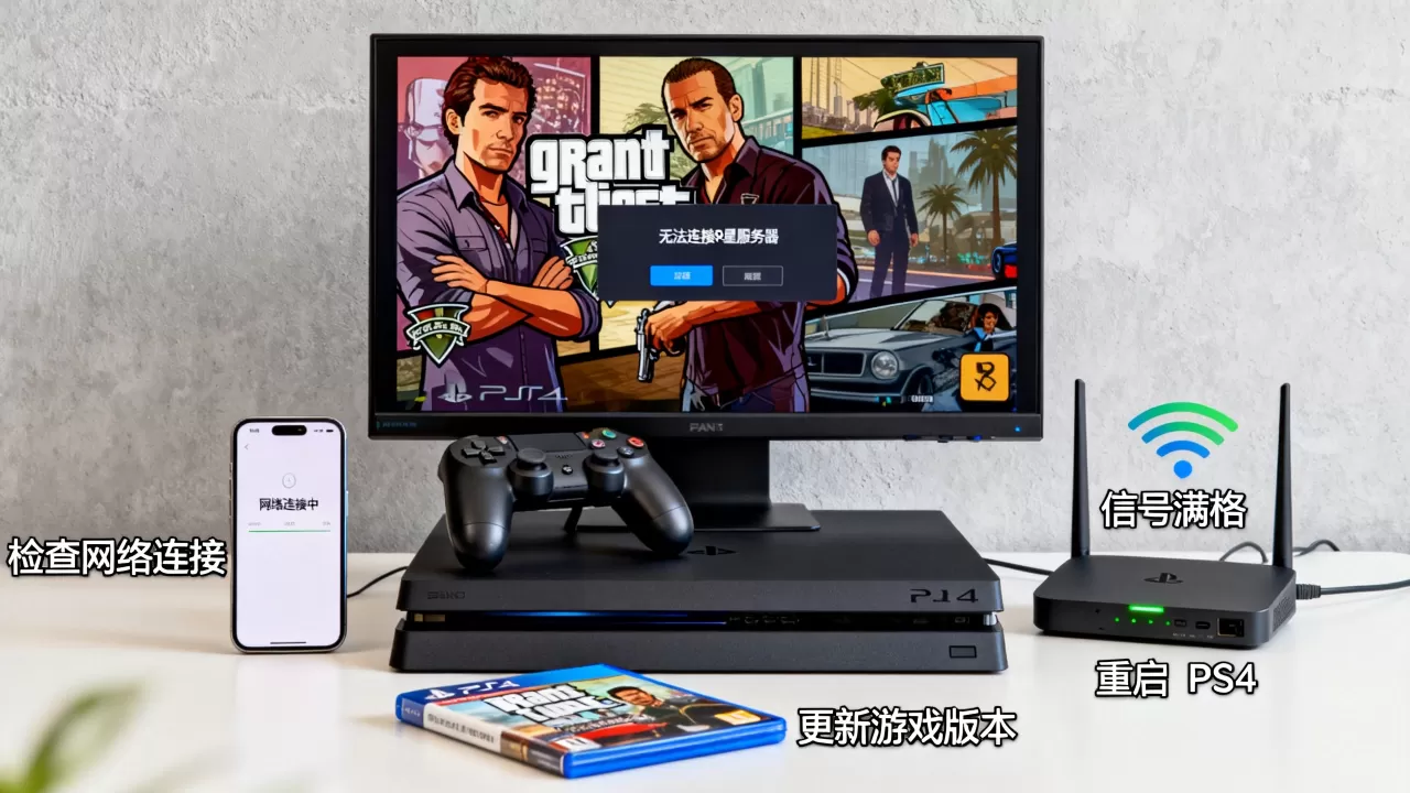 GTA5连不上R星服务器PS4该怎么办,怎么解决? GTA5连不上R星服务器PS4该怎么办,怎么解决?