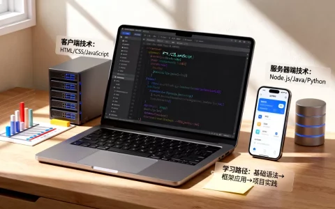 网页技术的客户端和服务器端有哪些技术？，怎么学？