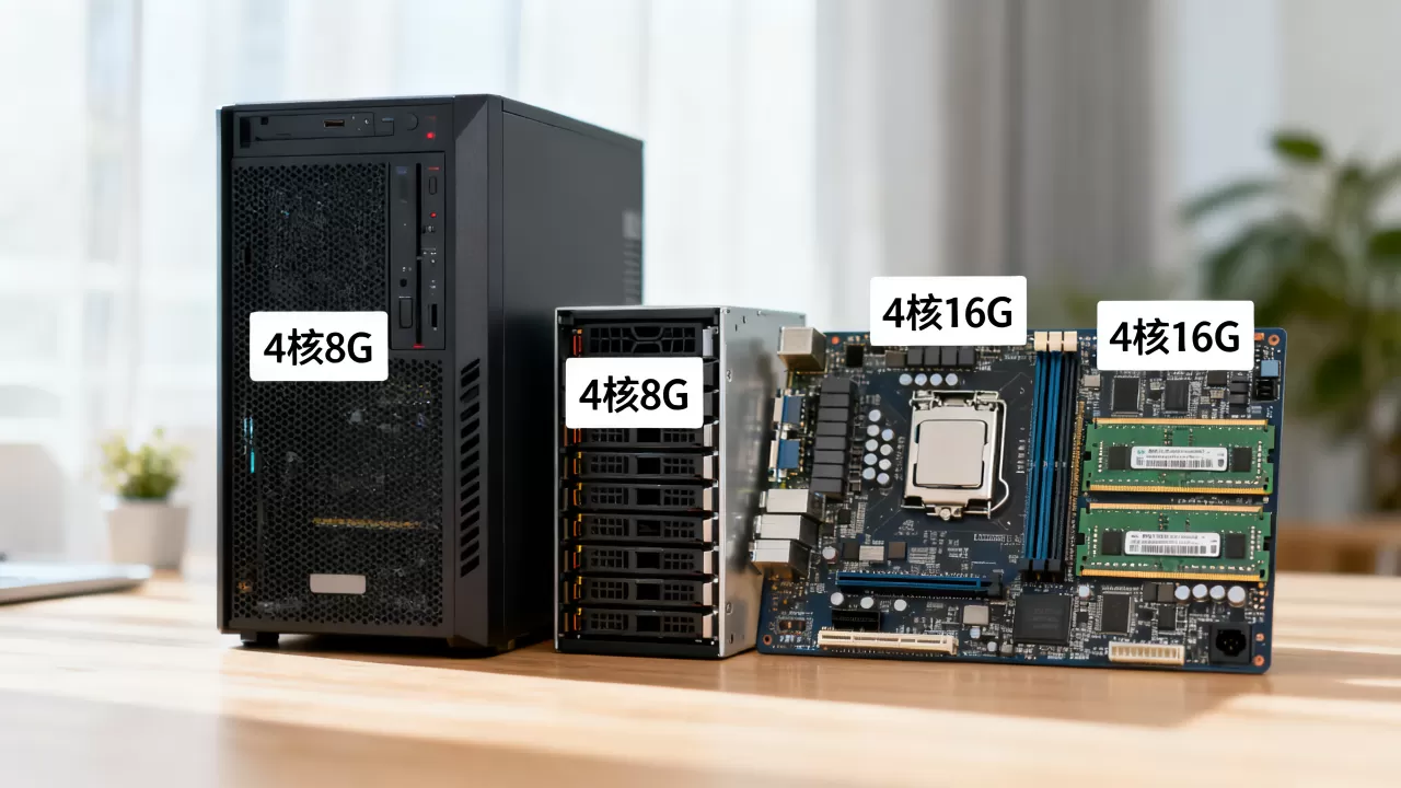简米云服务器4核8G和4核16G到底差多少，怎么选？