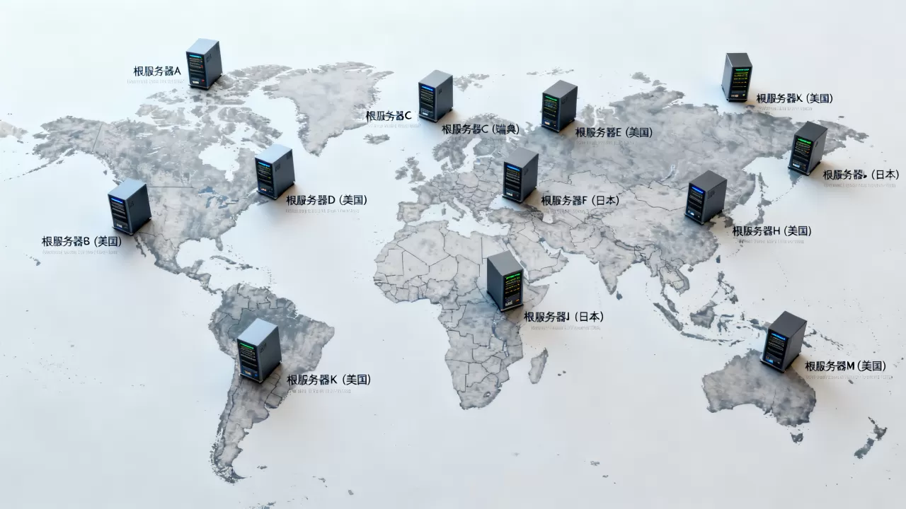 ipv4的根域名服务器分布在哪些国家，为什么只有13台？