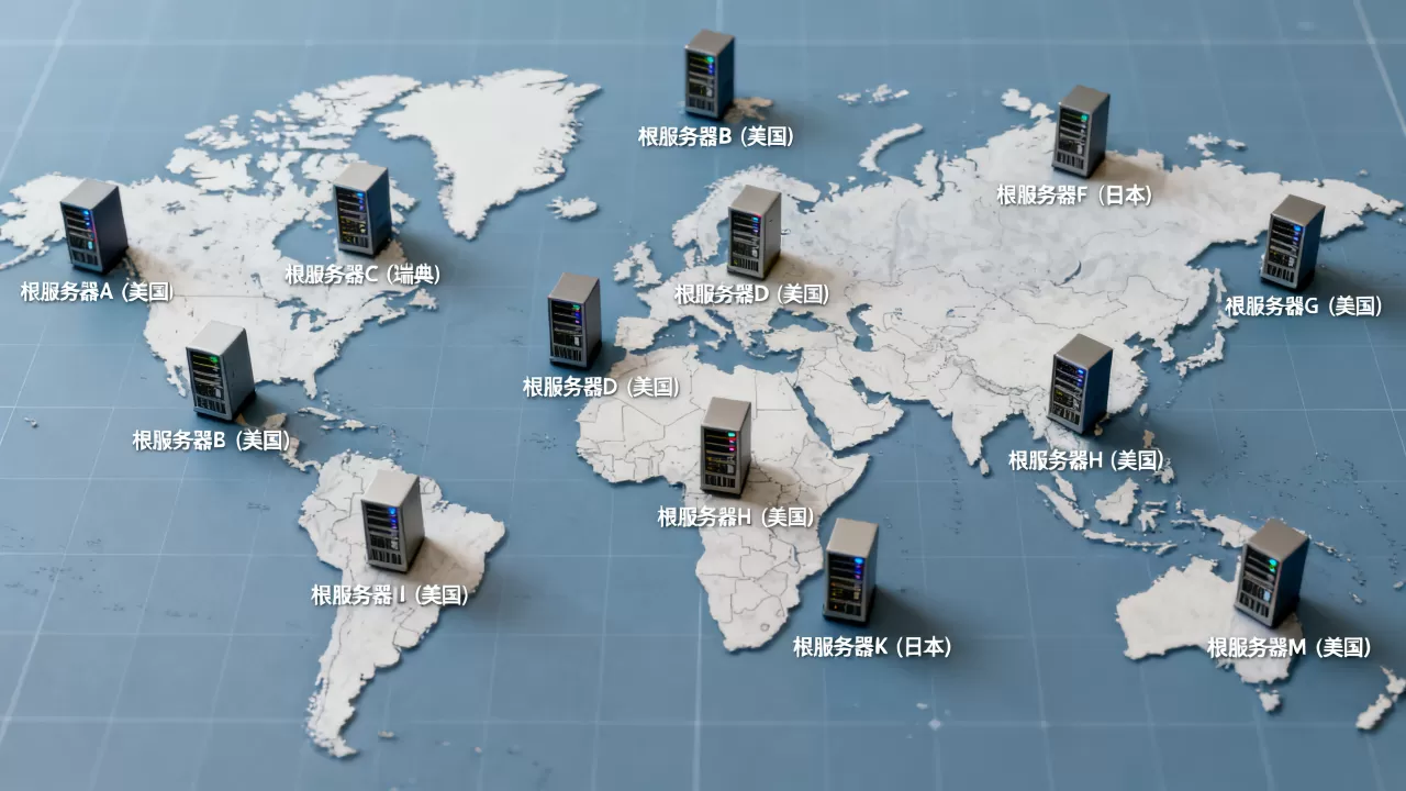 ipv4的根域名服务器分布在哪些国家，为什么只有13台？