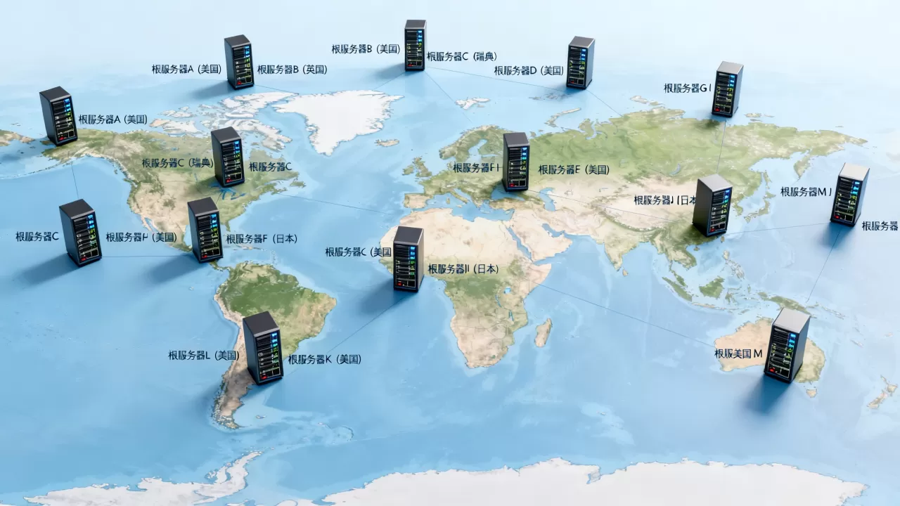 ipv4的根域名服务器分布在哪些国家，为什么只有13台？